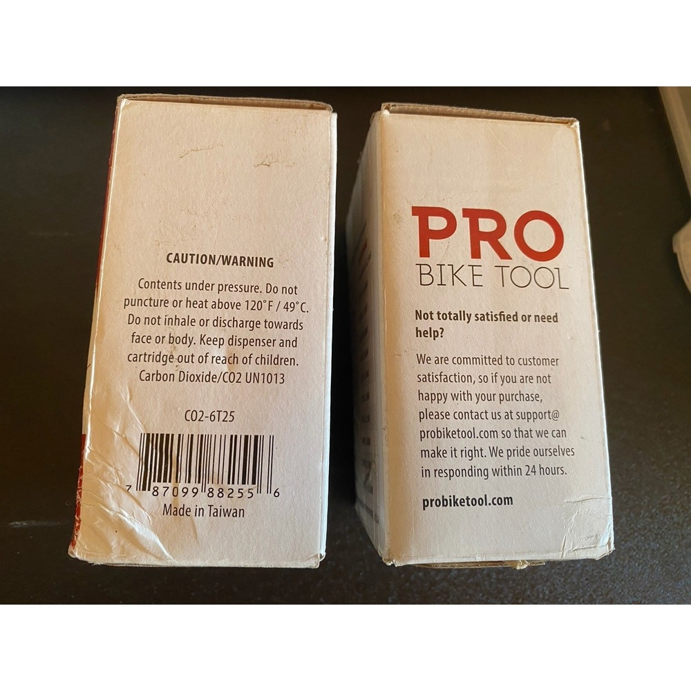 Pro Bike Tool 625 G Threaded Co2 Refill Cartridges - Set of 2 Six Packs - Picture 3 of 3
